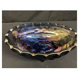 Vintage Indiana Glass carnival glass footed oval