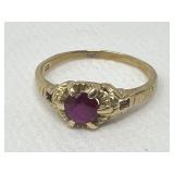 Vintage 14k gold with ruby rings