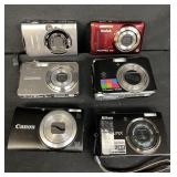 Group of vintage digital cameras