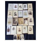 Lot of 22 antique cabinet cards