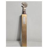 Vintage Thailand brass and wood letter opener