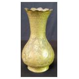 Vintage Persian hand engraved brass vase