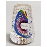 Signed art glass paperweight