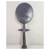 Hand-carved wooden Ashanti Akuaba fertility figure