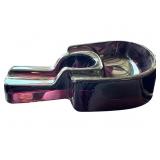 Vintage glass pipe rest - cigar ashtray
