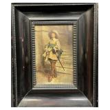 Vintage framed print reproduction of 1861 painting