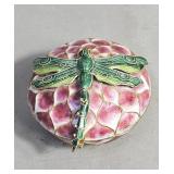 Chinese cloisonne dragonfly trinket box