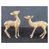 Mid century brass deer figures