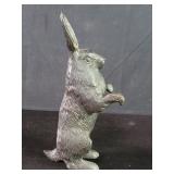 Cast bronze rabbit figure