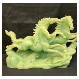 Vintage Chinese Feng Shui lucky green running
