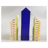 Signed Kosta Boda style art glass paperweight