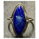 Vintage Sterling silver and blue lapis ring