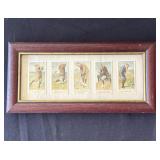 Vintage framed tobacco golf cards