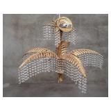 Hollywood Regency-style brass palm leaves