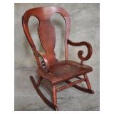 Vintage balloon back mahogany rocking chair