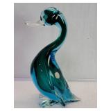 Murano hand blown glass duck figure