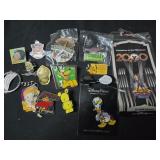 Lot of 13 Disney pins and keychains