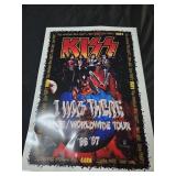 Vintage 1997 Kiss metal poster/sign