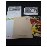 Lot of 10 Disney paperwork