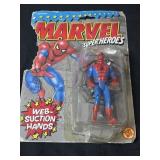 Vintage 1990 Marvel Heroes Spider-Man web suction