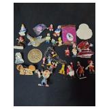 Lot of 23 assorted collectibles figures jewelry