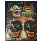 Vintage 1997 Godzilla handheld walkie talkies