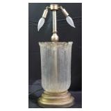 Murano-style glass and metal table lamp