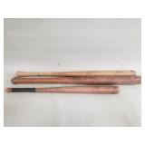 Three vintage baseball bats