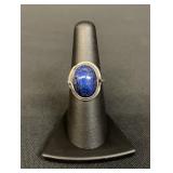 Sterling silver lapis ring