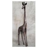 Vintage metal giraffe statue