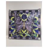 Stained glass butterfly panel