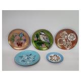 Four vintage Annemarie Davidson  enamel on c