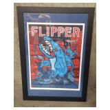 Flipper 40th anniversary silkscreen tour poster