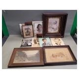 Group of antique photos b&w, colorized