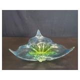Vintage hand blown glass bowl