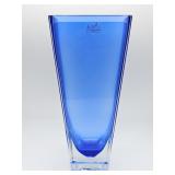 LSA International cobalt blue art glass vase