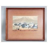 Vintage signed watercolor