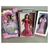 3 Barbie dolls