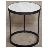 Rove Concepts metal side table with marble top