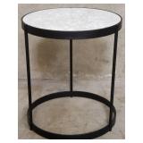 Rove Concepts metal side table with marble top