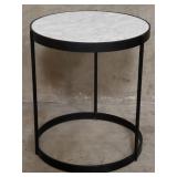 Rove Concepts metal side table with marble top