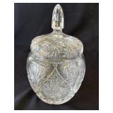 Vintage cut glass cookie jar