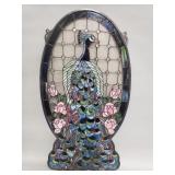 Meyda Tiffany peacock stained glass window