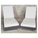 Pair of Restoration Hardware adjustable chaise