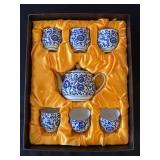 Vintage Asian ceramic teapot & teacups