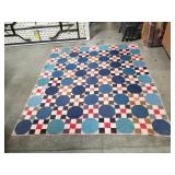 Vintage patchwork handstitched quilt