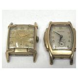 Pair of vintage 10k RGP Elgin and Benrus