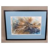 Signed Christine Anderson watercolor "Yosemite,