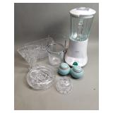 Group of  vintage cut glass, Noritake salt &