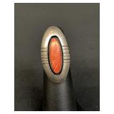 Sterling silver coal ring